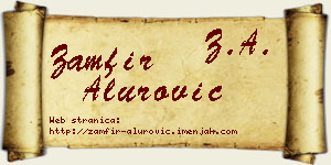 Zamfir Alurović vizit kartica